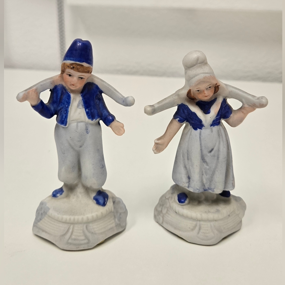 Source Unknown Blue and White Porcelain Figurines
